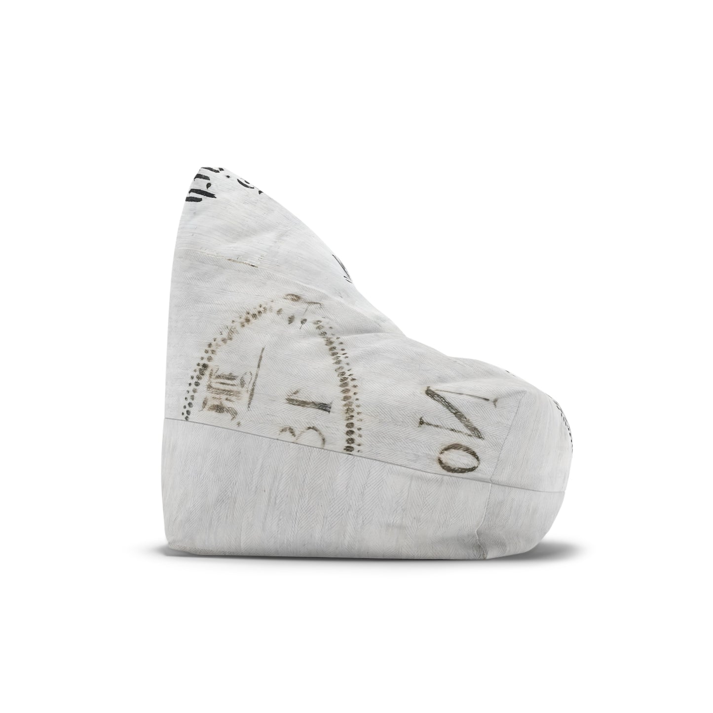 Rustic French Grain Sack Bean Bag Chair Cover for Cozy Living Spaces