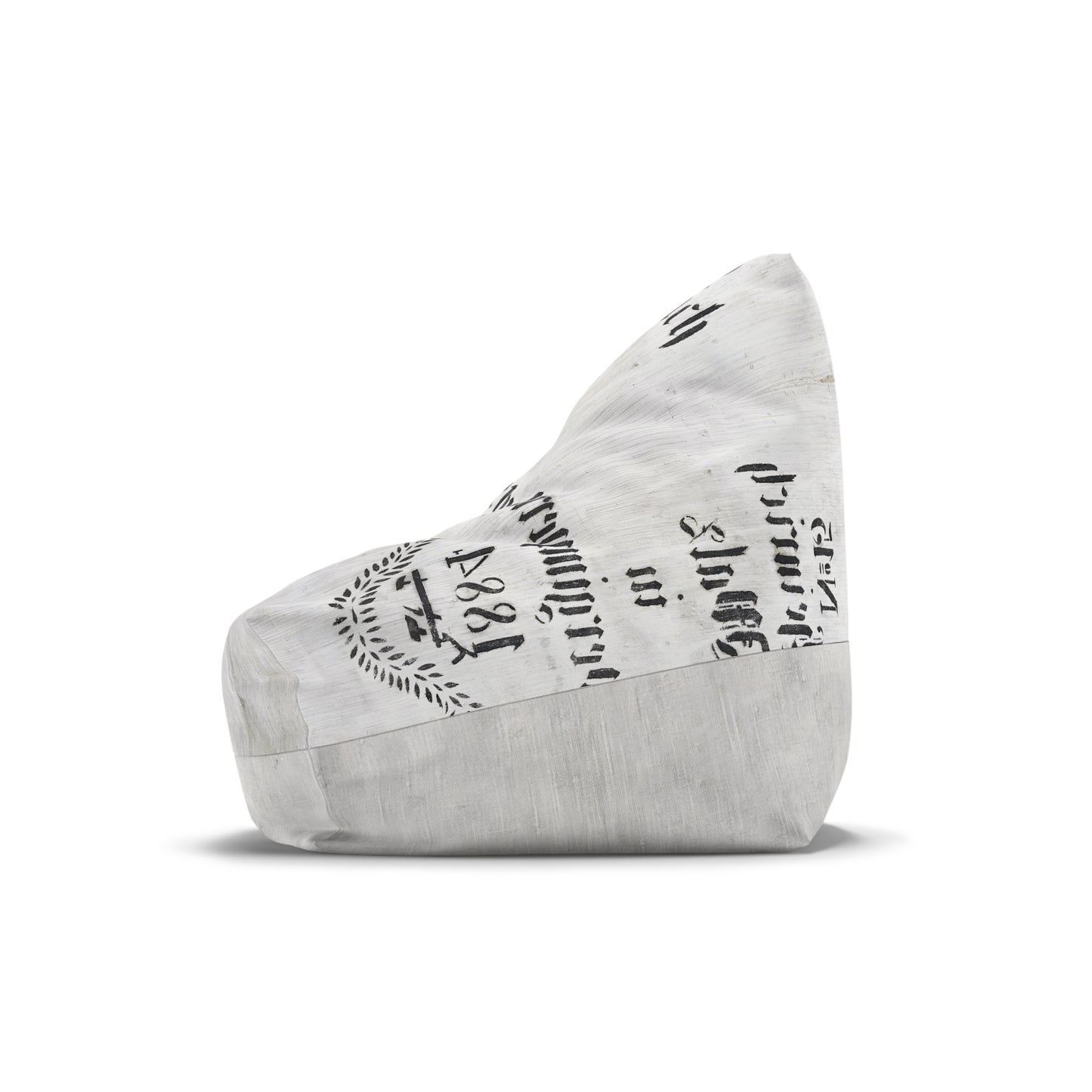 Antique Grain Sack Print Bean Bag Chair – Rustic Farmhouse Style