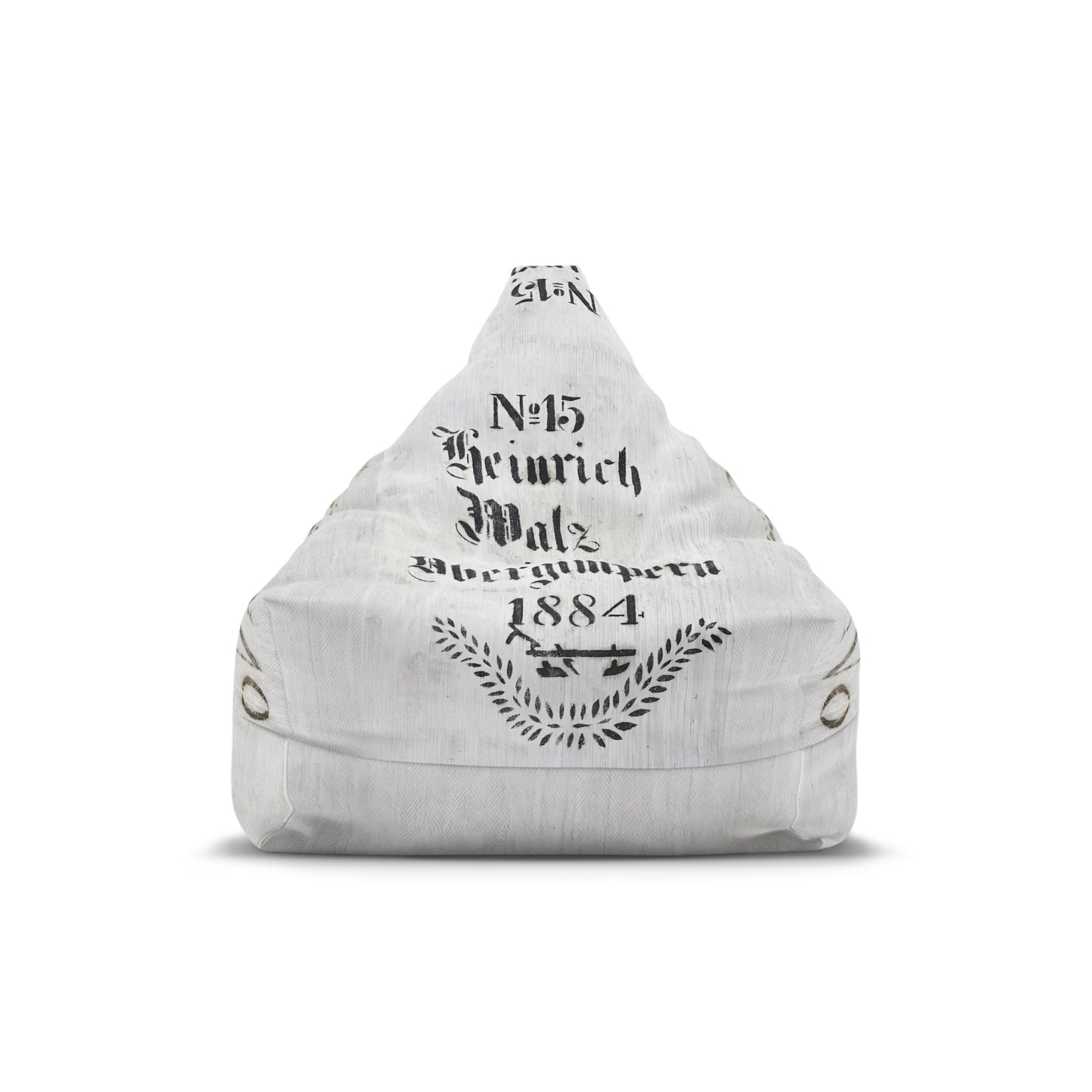 Rustic French Grain Sack Bean Bag Chair Cover for Cozy Living Spaces