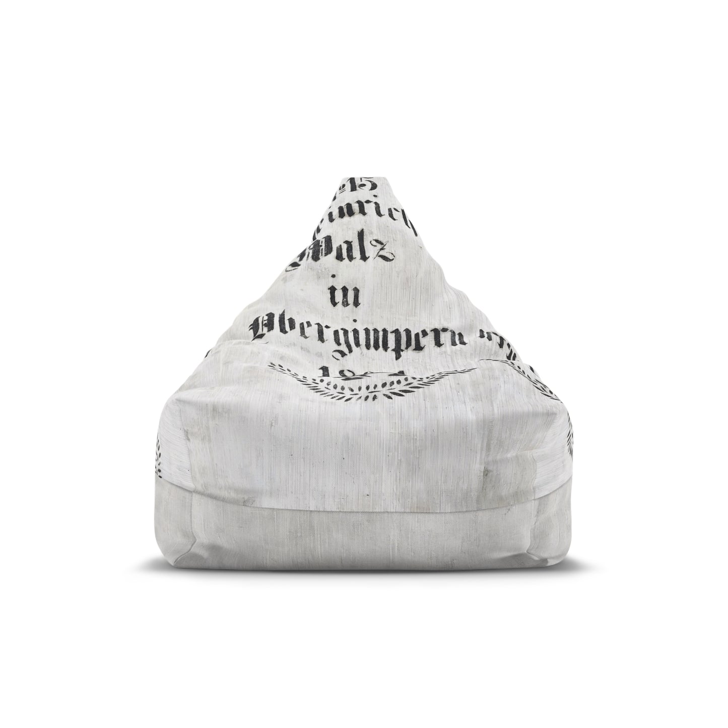 Antique Grain Sack Print Bean Bag Chair – Rustic Farmhouse Style