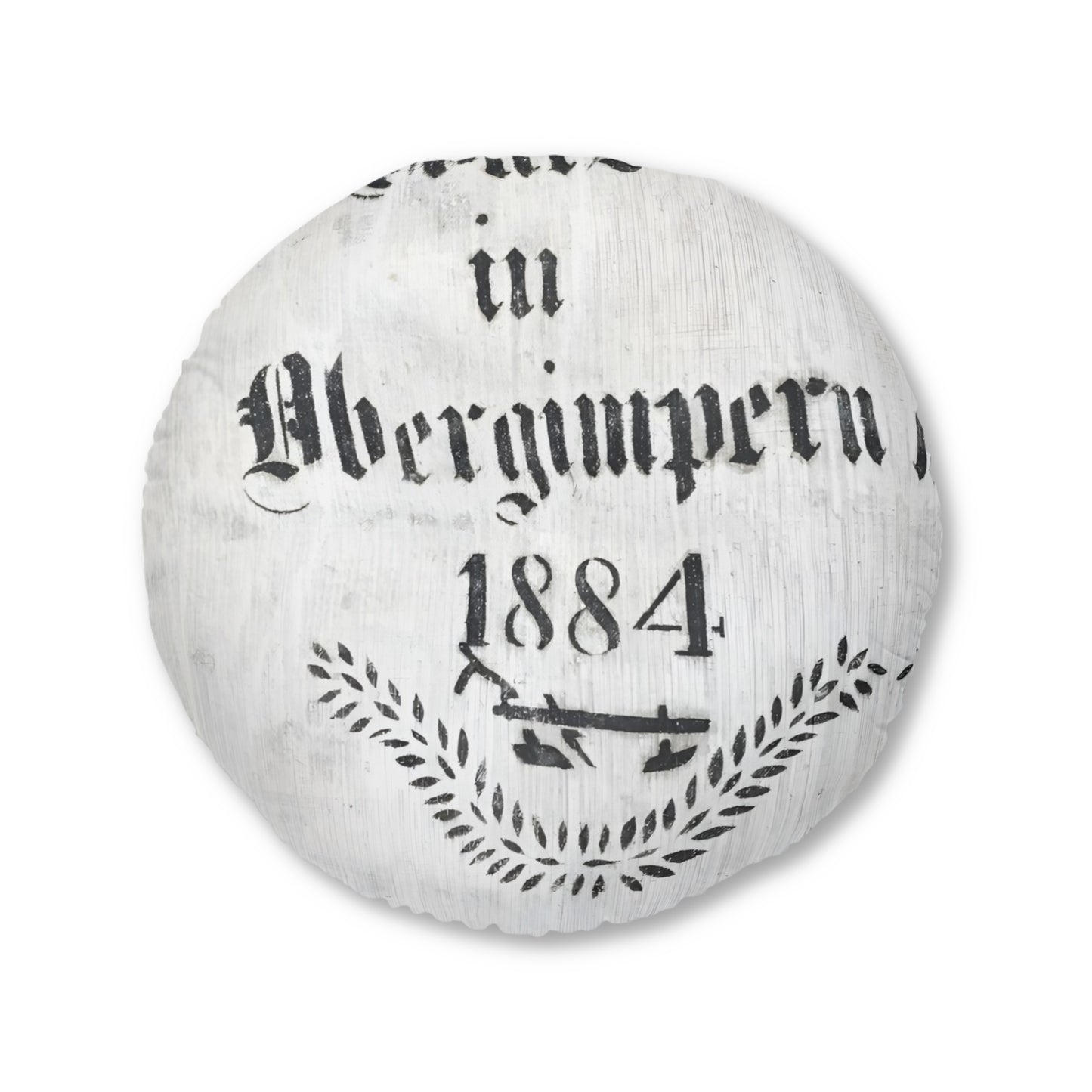 30x 30 Floor Pillow -European Grain Sack Inspired Round Floor Cushion