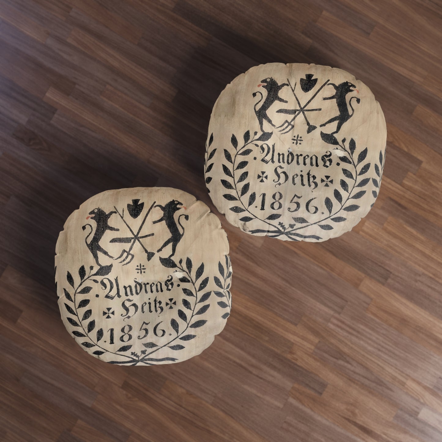 Floor Pillow--Antique-Inspired French Grain Sack--30 x 30