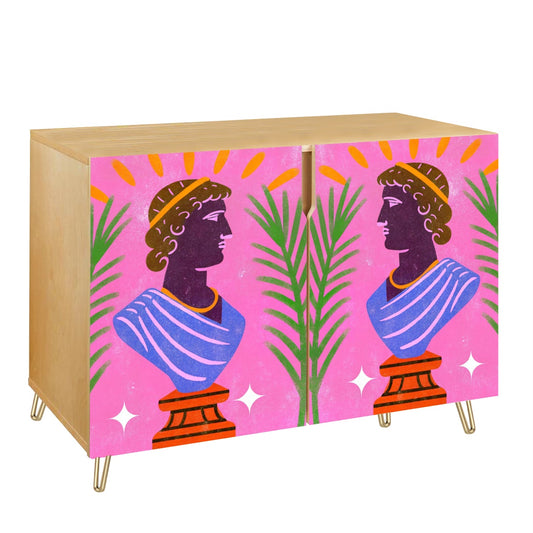 Modern Muses: Art-Inspired Cabinets with Classical & Tropical Greco Roman Vibes