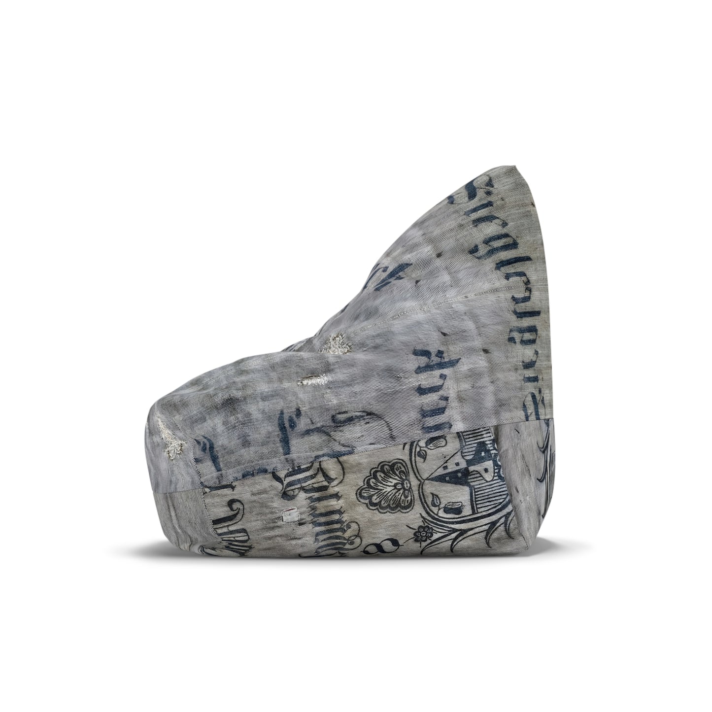 Rustic French Grain Sack Bean Bag Chair Cover for Cozy Living Spaces