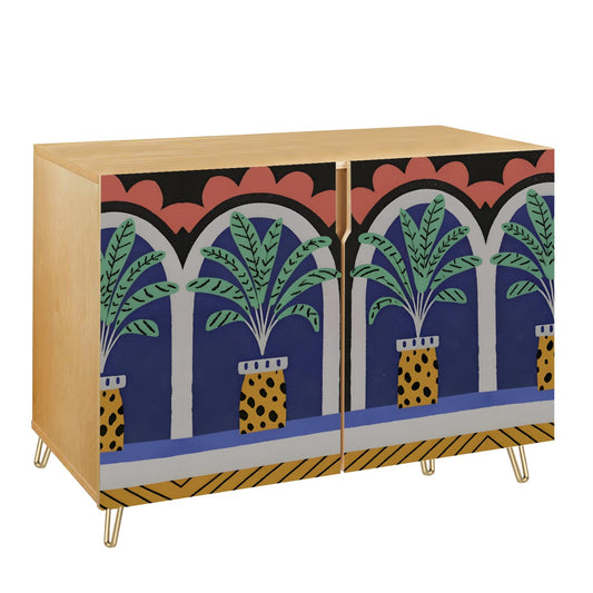 Botanical Arches Cabinet – Artistic Statement Furniture for Nature-Inspired Interiors